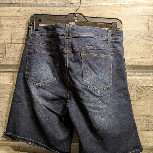 1822 Denim Dark Blue Women's Jean Shorts - Picture 6 of 9